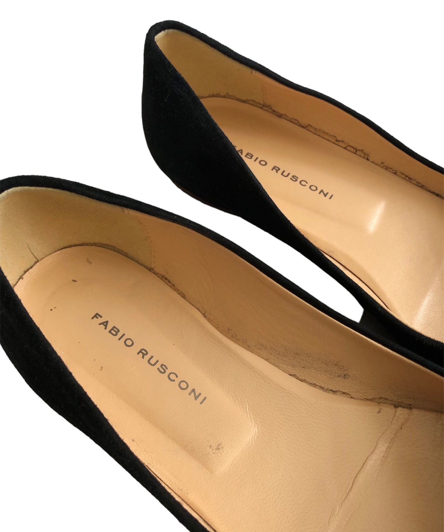 ポインテッドトゥフラットパンプス (ブラック) SIZE36