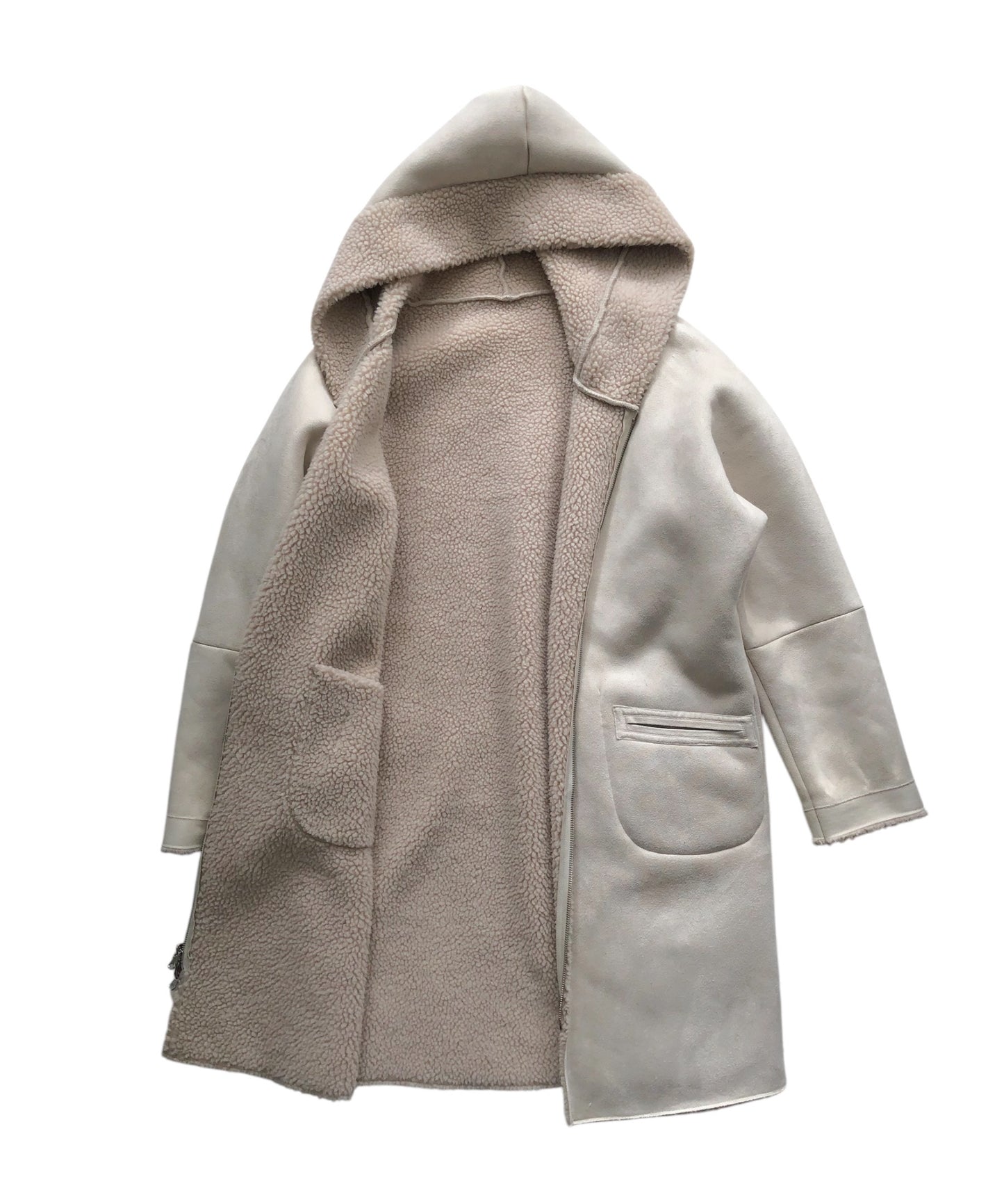 Lou Andrea Mouton Fake Hood Coat