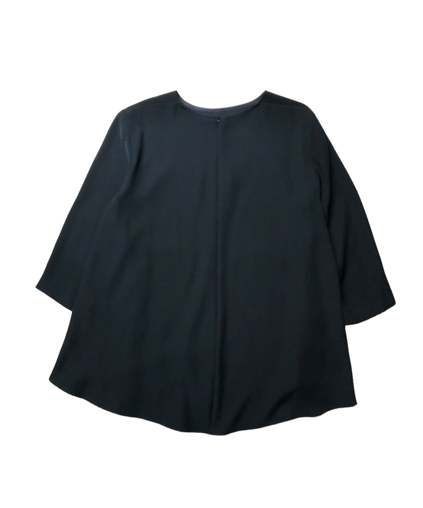 ジョーゼットフレアブラウス(BLACK)