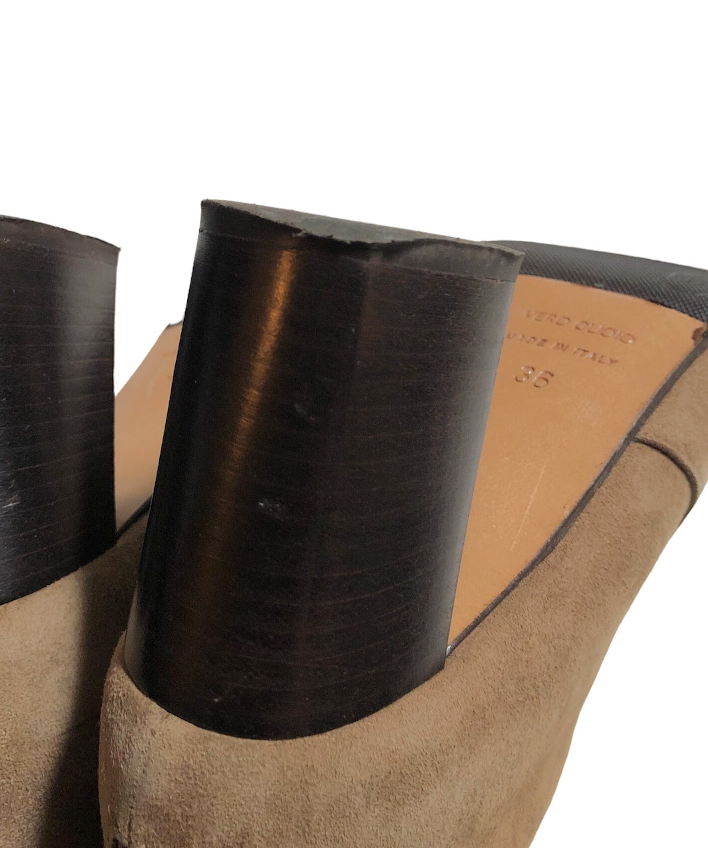 7.5cm Heal Suede SHORT BOOT SIZE36