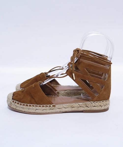 AQUA ZZURA レースアップエスパドリーユ SIZE35