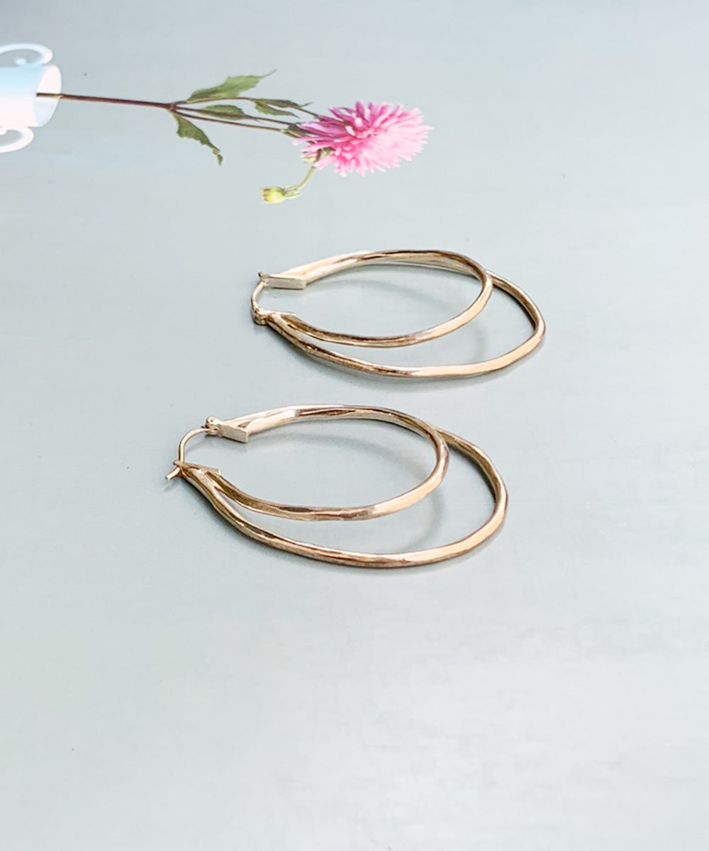 LAYARD HOOP EARRING(SILVER)