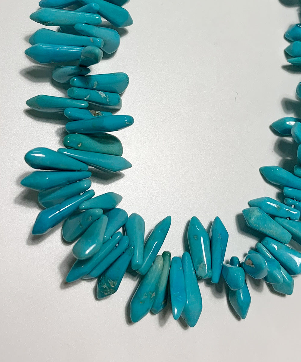 ターコイズネックレス18KWG