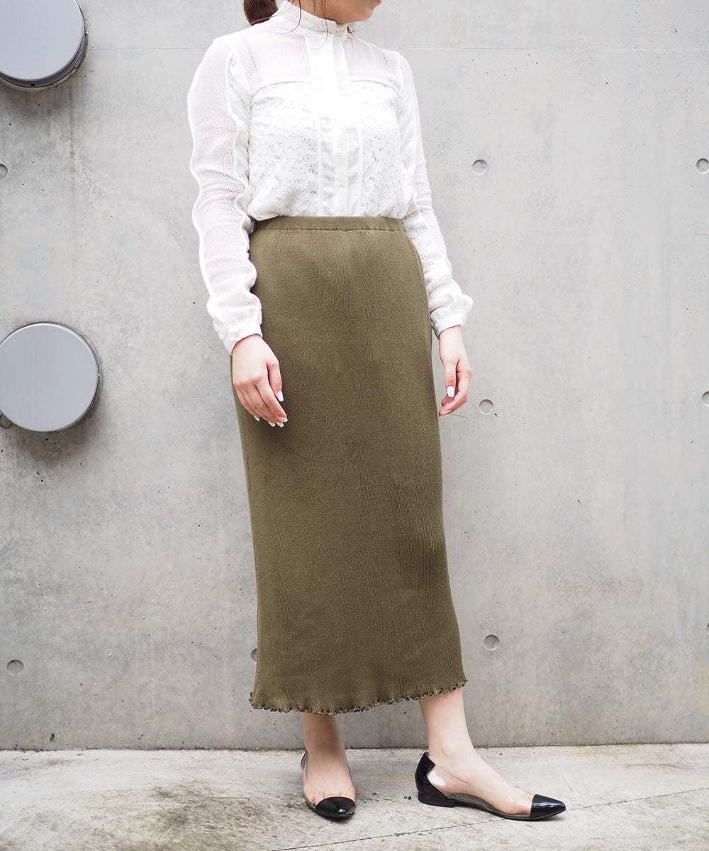 Accordion Ribbed Skirt