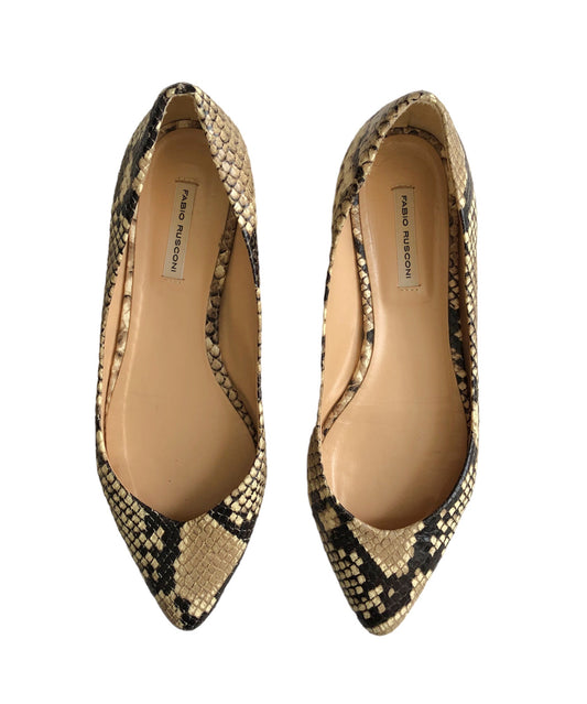 ポインテッドトゥフラットパンプス　(パイソン) SIZE36