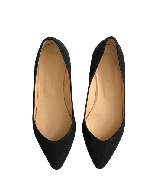ポインテッドトゥフラットパンプス　(ブラック) SIZE36
