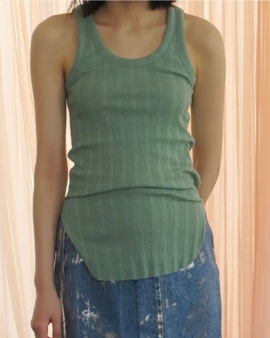 rib tank top(GREEN)