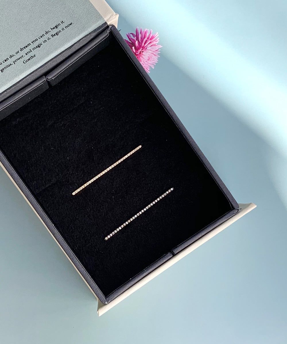 Diamond Bar U Shape Ring (Long)GS14KDRZ