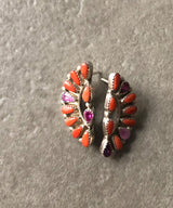 インディアンジュエリーピアス　ルビー