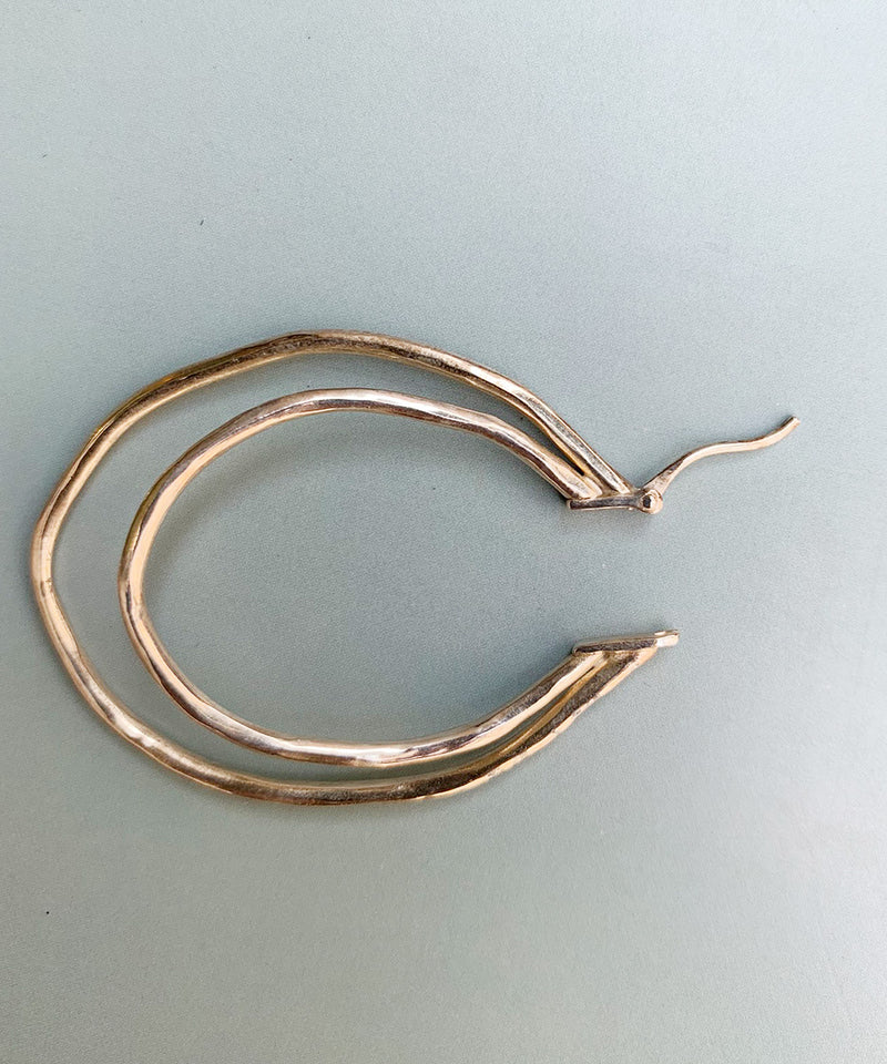 LAYARD HOOP EARRING(SILVER)