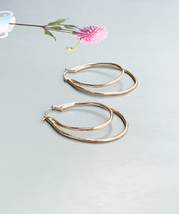LAYARD HOOP EARRING(SILVER)