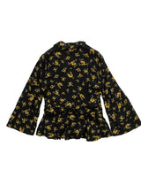 フローラルプリントカシュクールブラウス