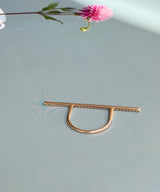 Diamond Bar U Shape Ring (Long)GS14KDR