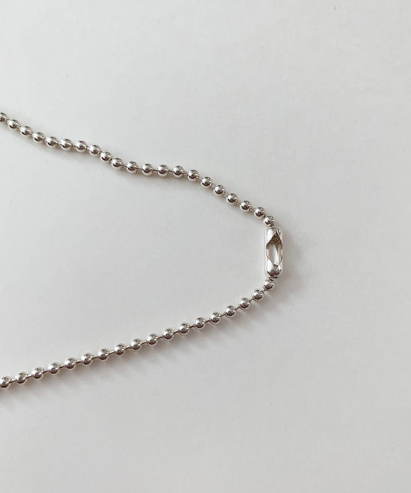 BALL NECKLACE /SILVER