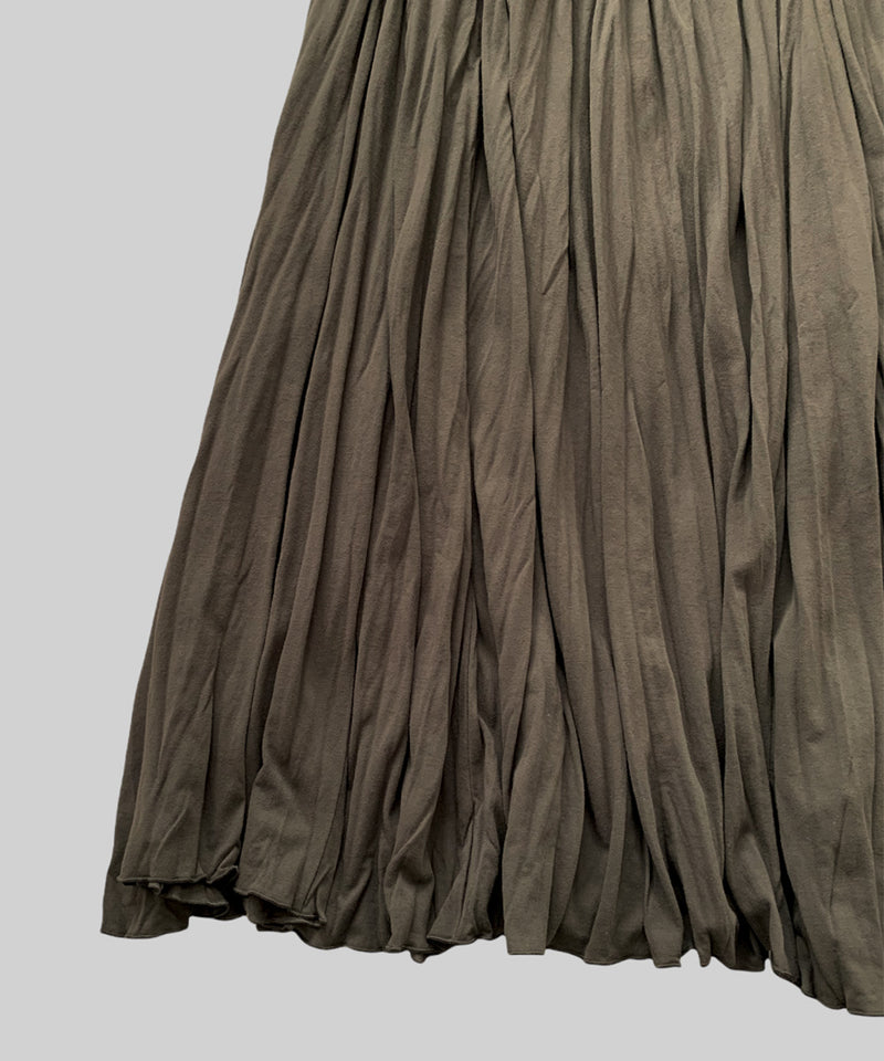 ランダムシワプリーツSK (khaki)