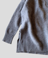 カシミヤウールVプルオーバー(grey)