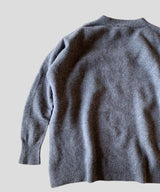 カシミヤウールVプルオーバー(grey)