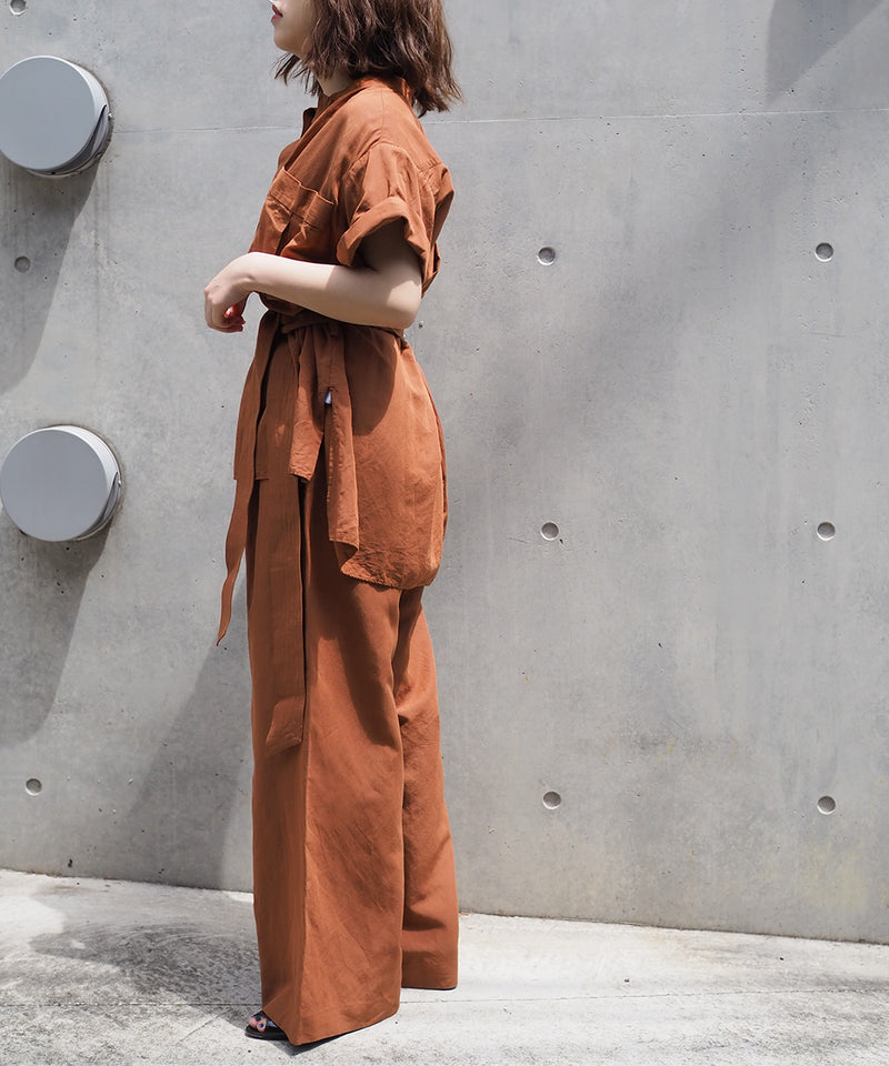 TUCK WIDE PANTS