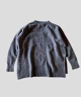 カシミヤウールVプルオーバー(grey)