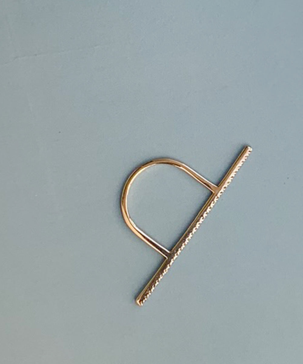 Diamond Bar U Shape Ring (Long)GS14KDRZ