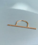 Diamond Bar U Shape Ring (Long)GS14KDR
