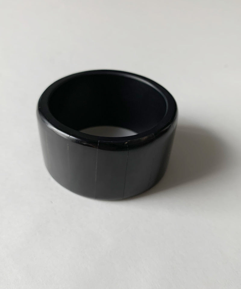 PATCH HORN CUFF / FLAT SHAPE ( BLACK GROSS)
