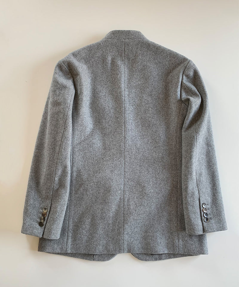 MELTON NO COLLAR JACKET