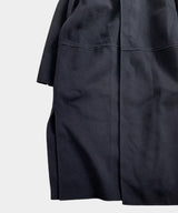 リバーロングノーカラーコート(NAVY)