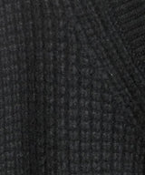 ウールカシミアワッフルVネックセーター