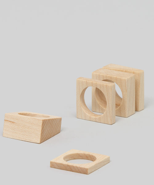 wood block ring / maple