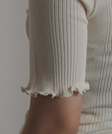 random rib H/S pullover(IVORY)