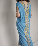 Linen Torchon Lace Draped Dress
